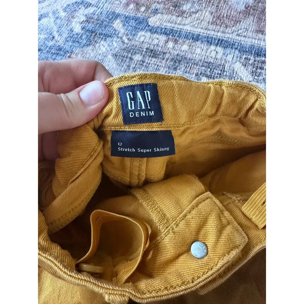 Gap Kids Size 12 Stretch super skinny yellow jeans